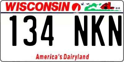 WI license plate 134NKN