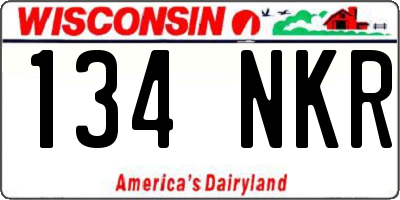 WI license plate 134NKR