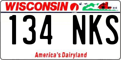 WI license plate 134NKS