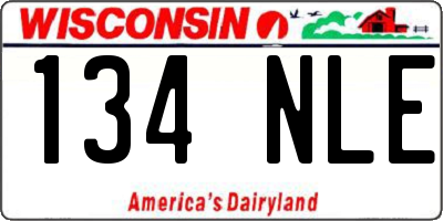WI license plate 134NLE