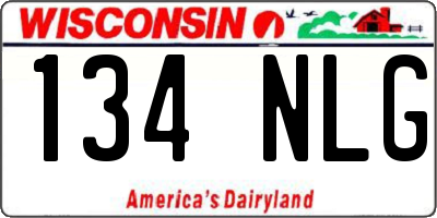 WI license plate 134NLG