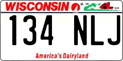 WI license plate 134NLJ