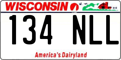 WI license plate 134NLL