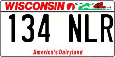 WI license plate 134NLR