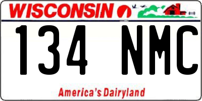WI license plate 134NMC