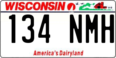 WI license plate 134NMH