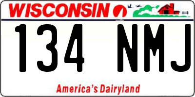 WI license plate 134NMJ
