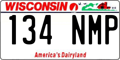 WI license plate 134NMP