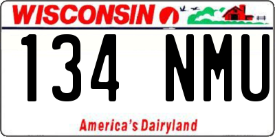 WI license plate 134NMU