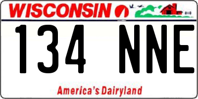 WI license plate 134NNE