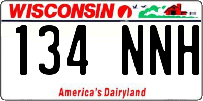 WI license plate 134NNH