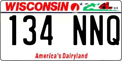 WI license plate 134NNQ