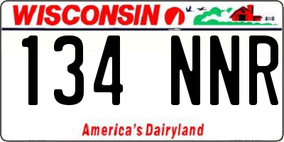 WI license plate 134NNR
