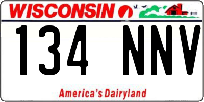 WI license plate 134NNV