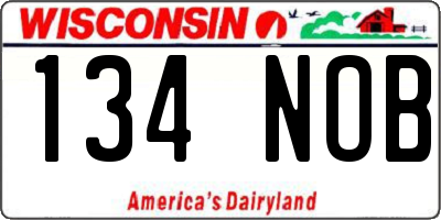 WI license plate 134NOB