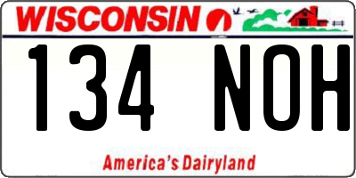 WI license plate 134NOH