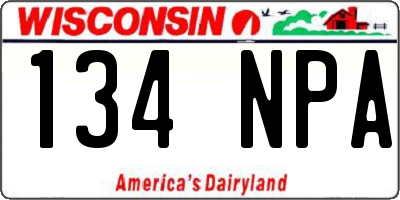 WI license plate 134NPA