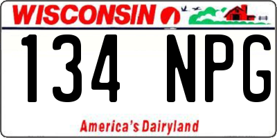 WI license plate 134NPG