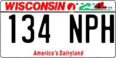 WI license plate 134NPH