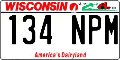 WI license plate 134NPM