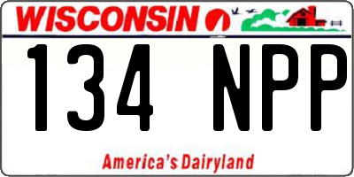 WI license plate 134NPP