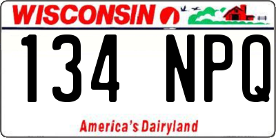 WI license plate 134NPQ