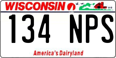 WI license plate 134NPS