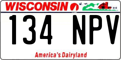 WI license plate 134NPV