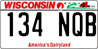 WI license plate 134NQB