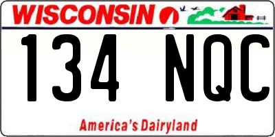 WI license plate 134NQC