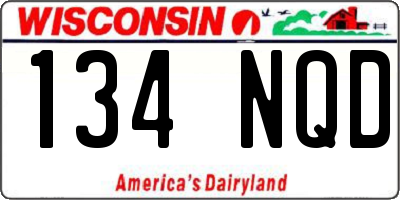 WI license plate 134NQD