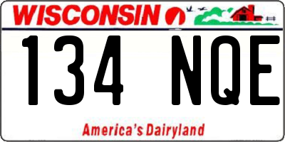 WI license plate 134NQE