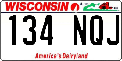 WI license plate 134NQJ