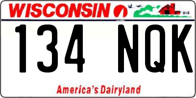 WI license plate 134NQK