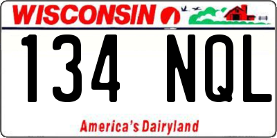 WI license plate 134NQL