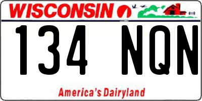 WI license plate 134NQN