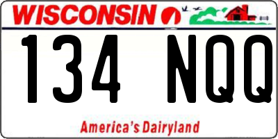 WI license plate 134NQQ