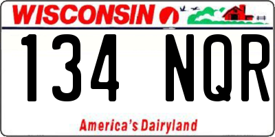 WI license plate 134NQR