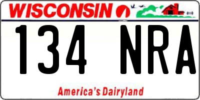 WI license plate 134NRA