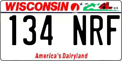WI license plate 134NRF