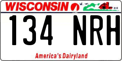 WI license plate 134NRH
