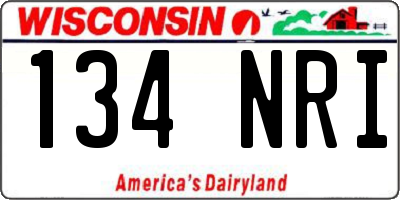 WI license plate 134NRI