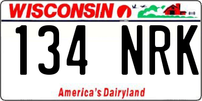 WI license plate 134NRK