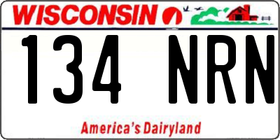 WI license plate 134NRN