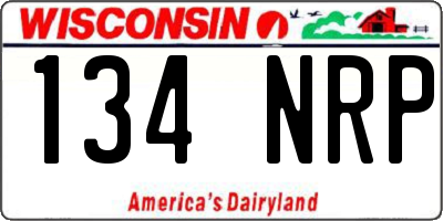 WI license plate 134NRP