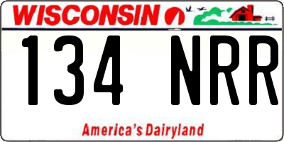 WI license plate 134NRR