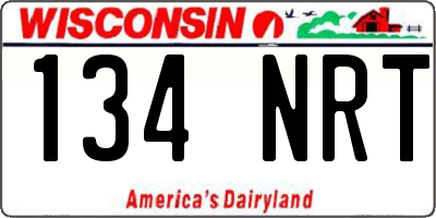 WI license plate 134NRT