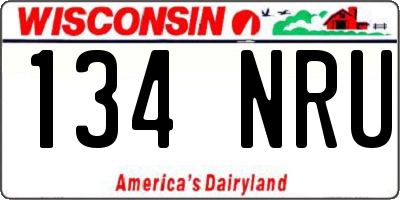 WI license plate 134NRU