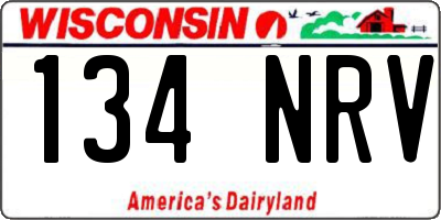 WI license plate 134NRV