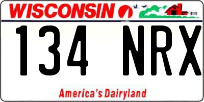 WI license plate 134NRX